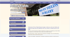 Desktop Screenshot of prioryfields.co.uk